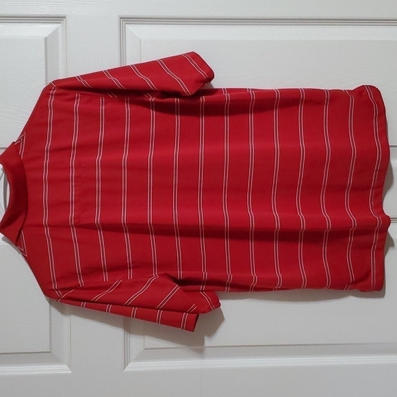 Antiqua Red Striped Men's Polo Size Medium - Picture 6 of 9
